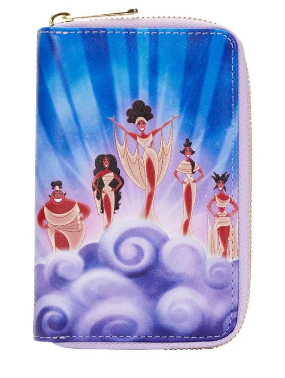 Loungefly Purple Disney Hercules Muses Clouds Zip Around Wallet New